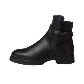 HERMES Veo Ankle Boots 3.4cm Men's Black