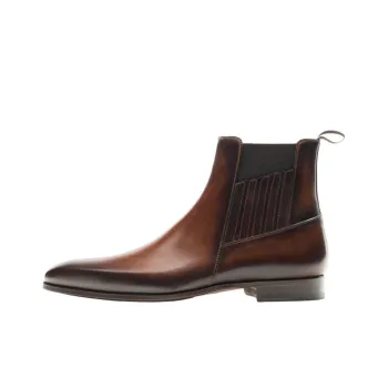 Magnanni Santo Short Chelsea Boots Men's Brown