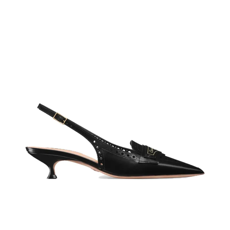DIOR Boy Slim Heel High Heels 4cm Women's Black-1