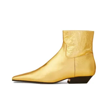 KHAITE Marfa Leather Ankle Boots Women's