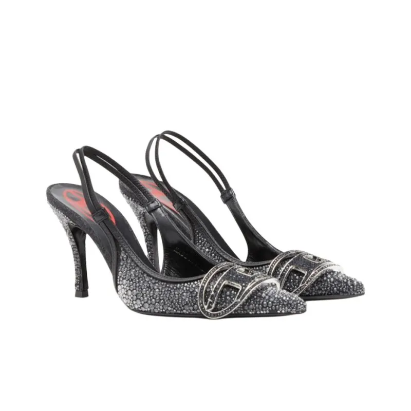 DIESEL Slim Heel High Heels Women's Black-2