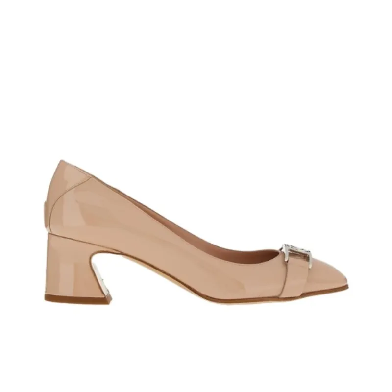 FERRAGAMO Vara Spool Heel High Heels 5.5cm Women's Brown-1