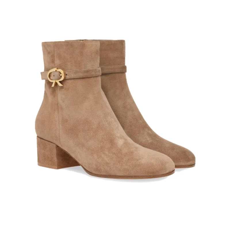 GIANVITO ROSSI Ribbon 45mm Suede Ankle Boots-2