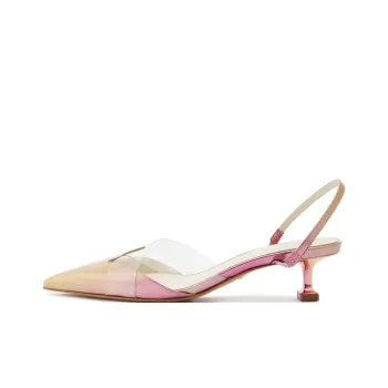 Schutz Tori Kitten Slim Heel High Heels 4.5cm Women's White Pink