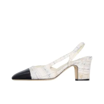 CHANEL Stylish Sandals Women's White Black
