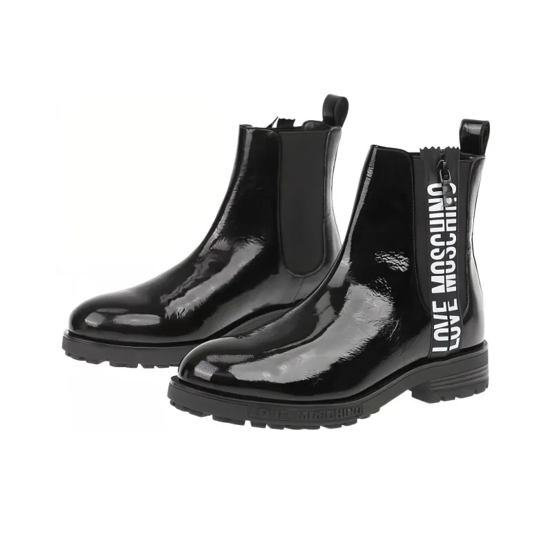 Love MOSCHINO Logo-tape Chelsea Boots-2