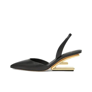 FENDI First Irregular Heel High Heels 6.5cm Women's Black