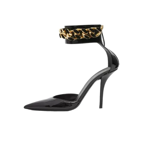 Burberry Giày Nữ Slim Heel High Heels 10cm Women's Black