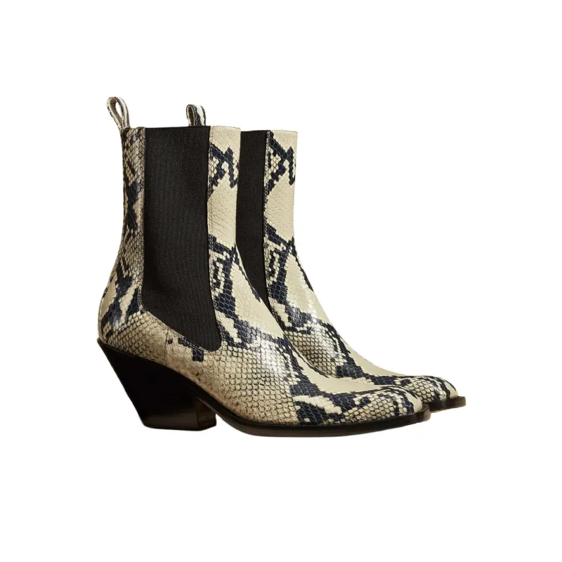 KHAITE Embossed Ankle Boots Women's-3