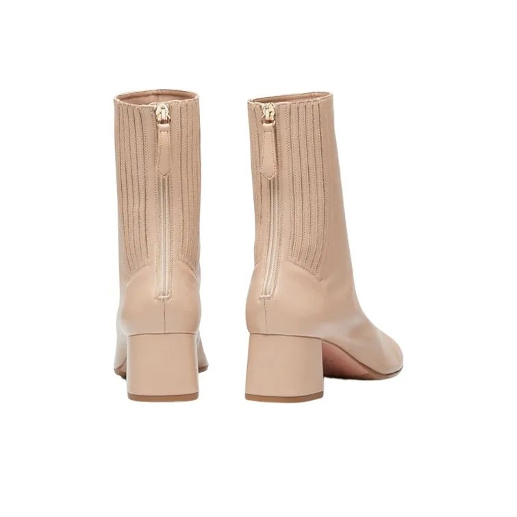 AQUAZZURA Saint Honore 50mm Leather Boots-4