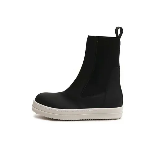 Rick Owens DRKSHDW Short Chelsea Stretch-Knit boots Women's Black