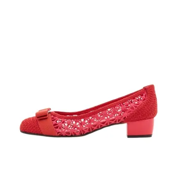 FERRAGAMO Vara Bow Woven Pumps