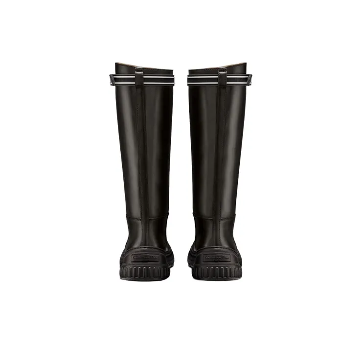 DIOR D Racer Knee high Boots Women's Black-3