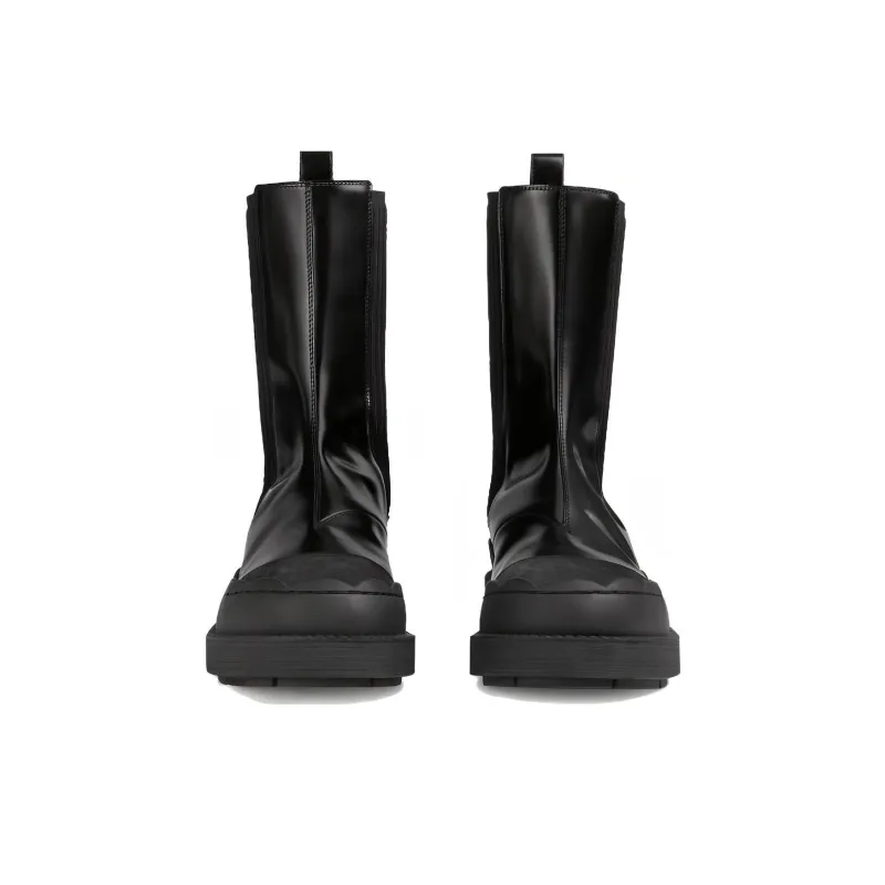 GUCCI Interlocking G-logo Leather Boots-2