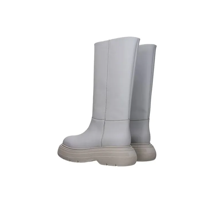 GIA BORGHINI Mid Calf Boots Women's Gray-4