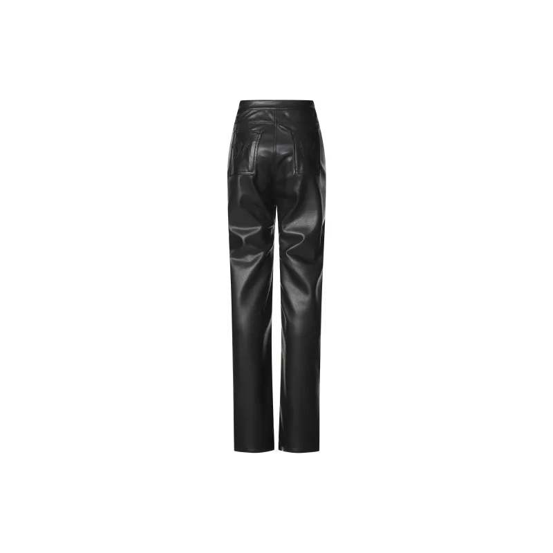 Poyz Leather Pants Women's Black-3