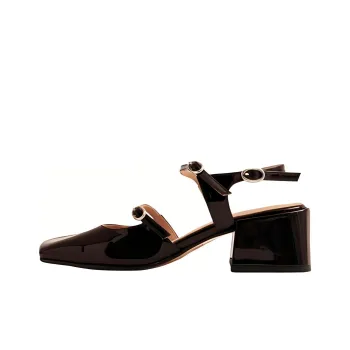 ALOHAS Chunky Heel High Heels 5.5cm Women's Brown