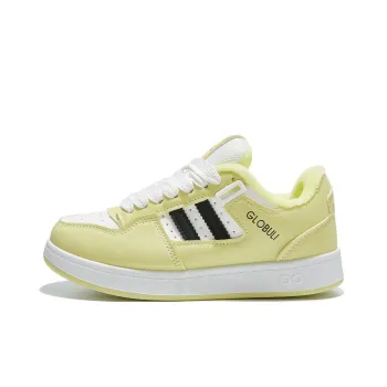 Komanic Korean Style Multicolor Puffy Shoes For Women's Low Top Skateboard Shoes Women's Beige Yellow