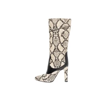 GUCCI Snakeskin print Leather Boots