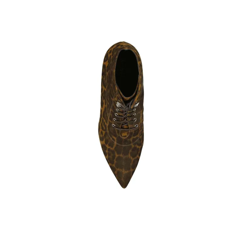 SAINT LAURENT Ankle Boots 5cm Women's Brown-4
