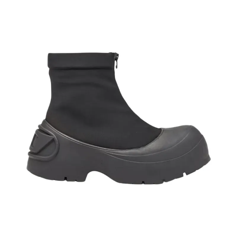DIESEL OVAL D Series Ankle Boots Men's Black-1