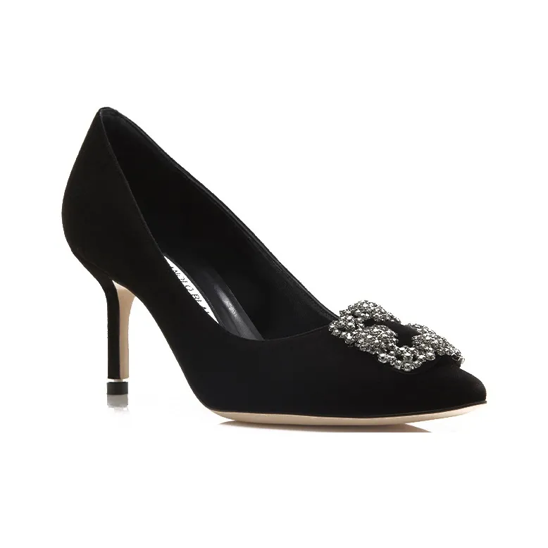 MANOLO BLAHNIK Slim Heel High Heels 7cm Women's Black-3