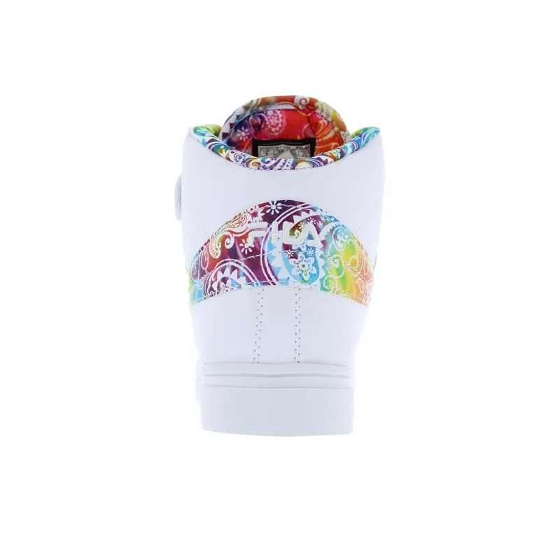 FILA Vulc 13 Anti Slip Wear Resistant Mid Top Skateboard Shoes Women's White-2