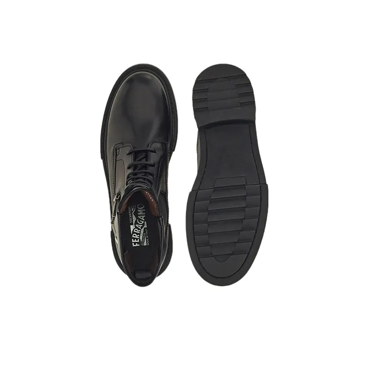 FERRAGAMO GANCINI Ankle Boots Men's Black-6