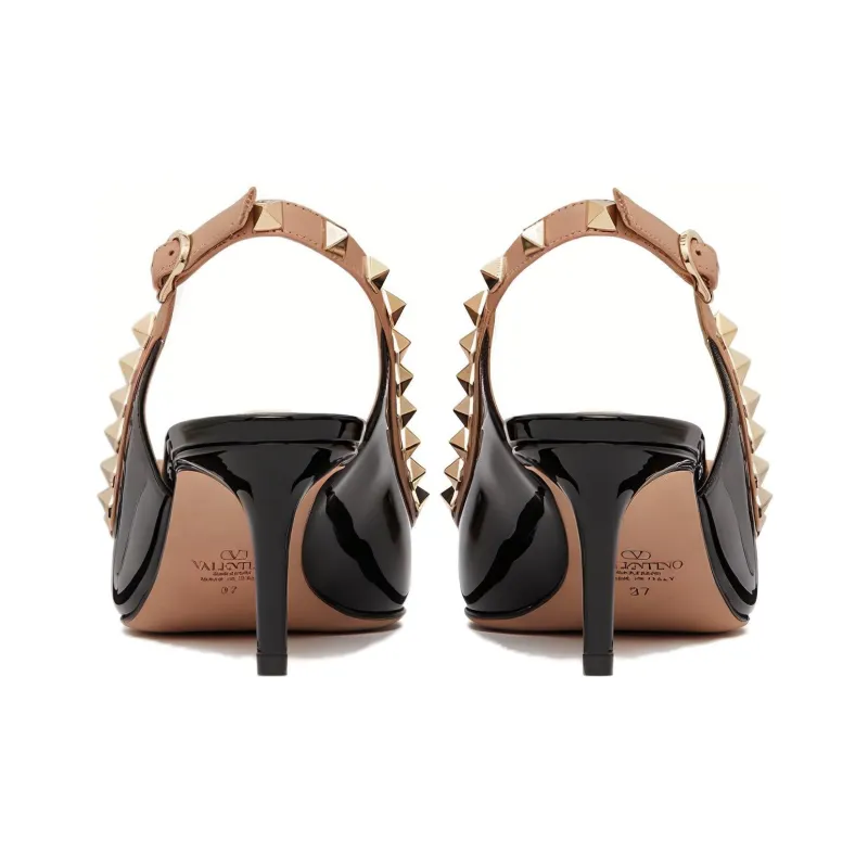 Valentino Garavani Rockstud Bow Pointed Toe Pumps-3