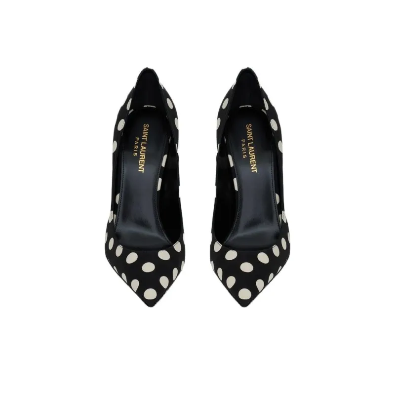 SAINT LAURENT Zoe 105mm Polka Dot-print Pumps-4
