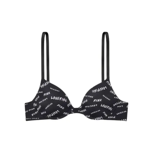 Victoria's Secret WEAR EVERYWHERE PINK Bra Women's Black Text Print