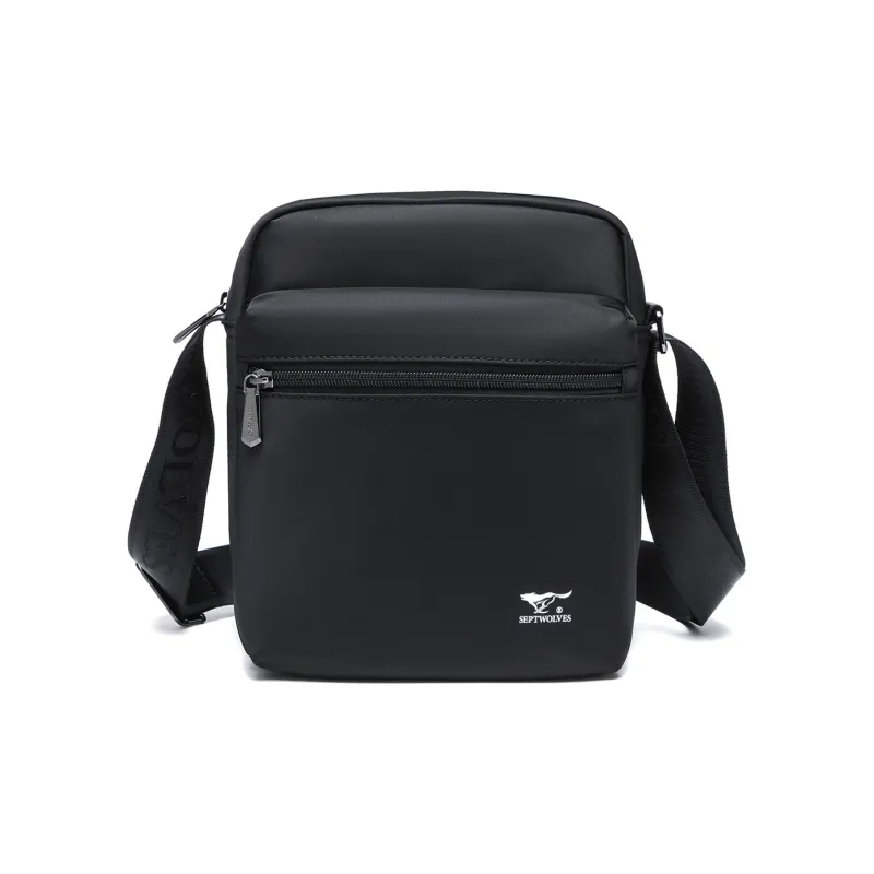 SEPTWOLVES Fabric Crossbody Bag Men's Black-0