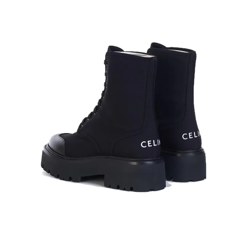 CELINE Lace Up Boot Black-3