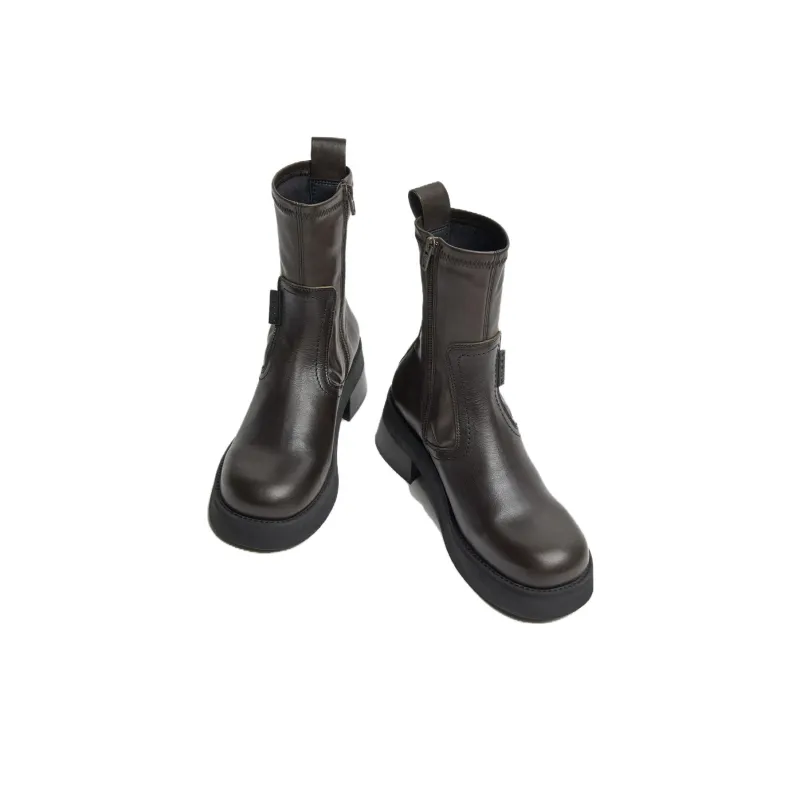 MIISTA Ankle Boots 6cm Women's Brown-2
