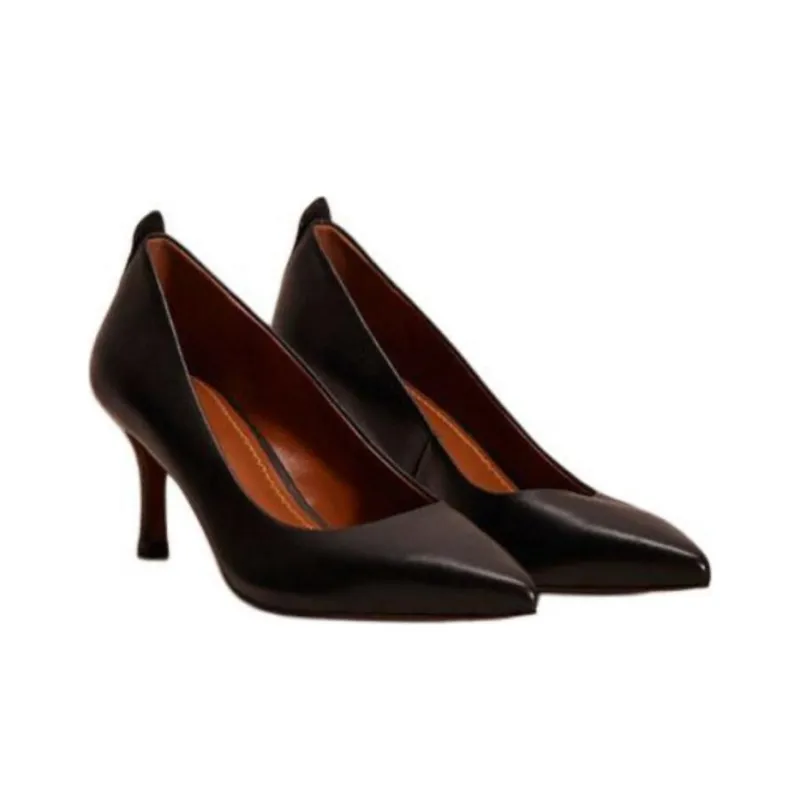 COACH Waverly Slim Heel High Heels 4cm Women's Black-2