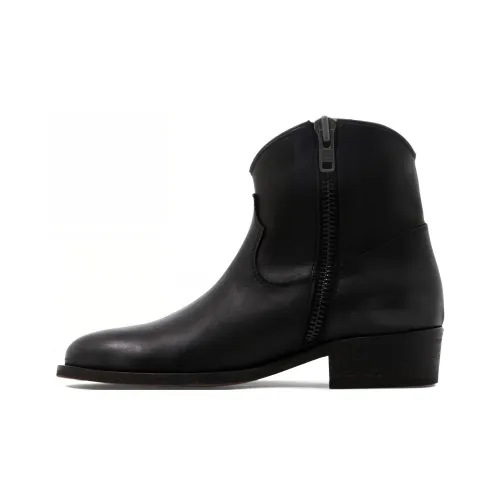 Via Roma 15 Cowboy Leather Ankle Boots