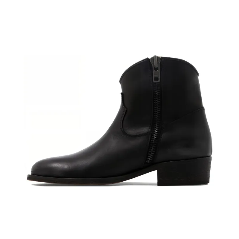 Via Roma 15 Cowboy Leather Ankle Boots-0