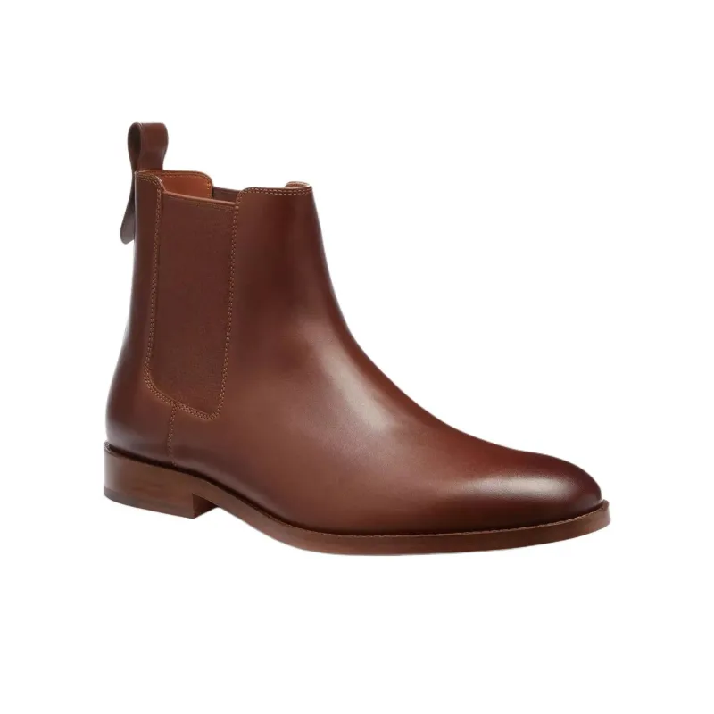 COACH Dalton Short Chelsea Boots Men's Brown-2