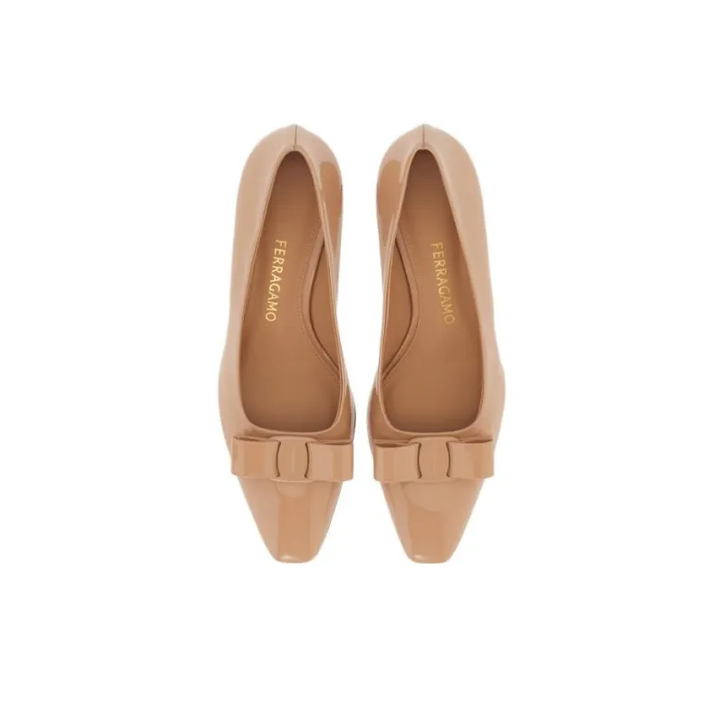 FERRAGAMO Vara 55mm Bow-detail Pumps-3