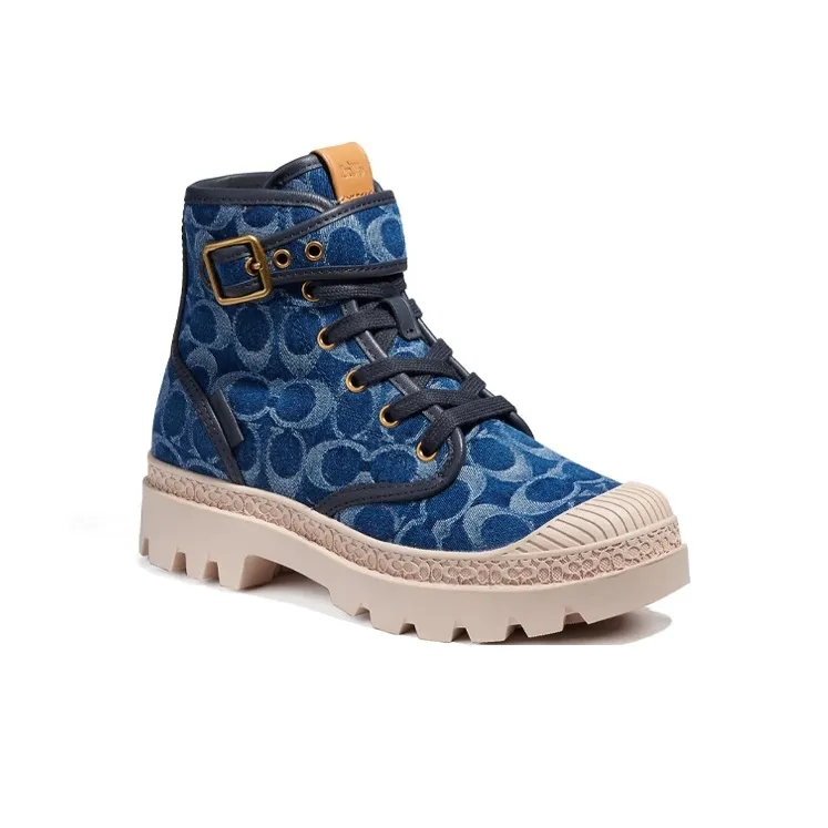 COACH Trooper Ankle Boots Women's Denim Blue-2