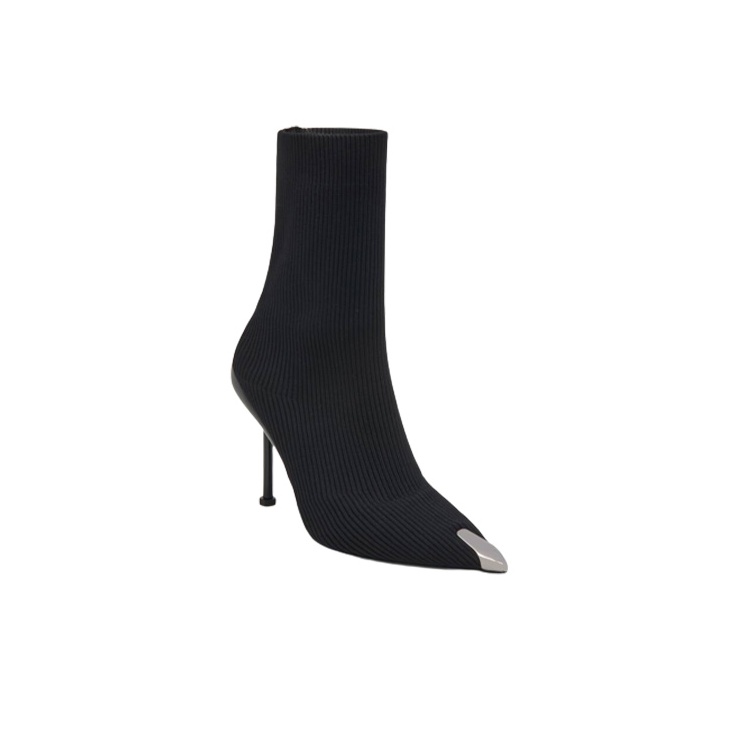 ショートブーツ・ブーティ ALEXANDER MCQUEEN 'Slash' ankle boots Black Alexander McQueen Slash Pointed-Toe Ankle Boots Women's - POIZON