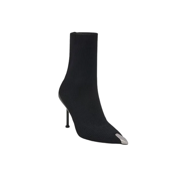 Alexander McQueen Slash Pointed Toe Ankle Boots Women's-2