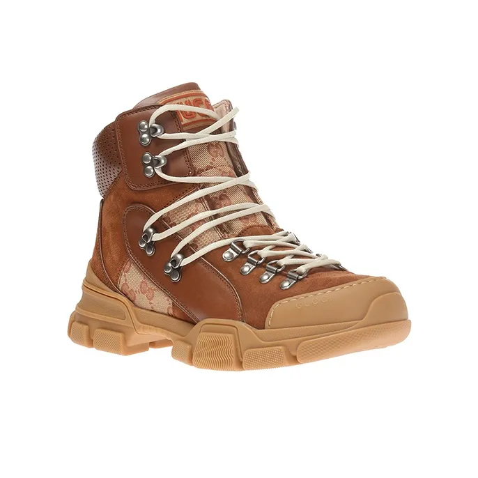 GUCCI Flashtrek Leather High 'Brown'-2