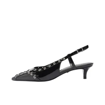 Schutz Ruth Mid Slim Heel High Heels 4cm Women's Black