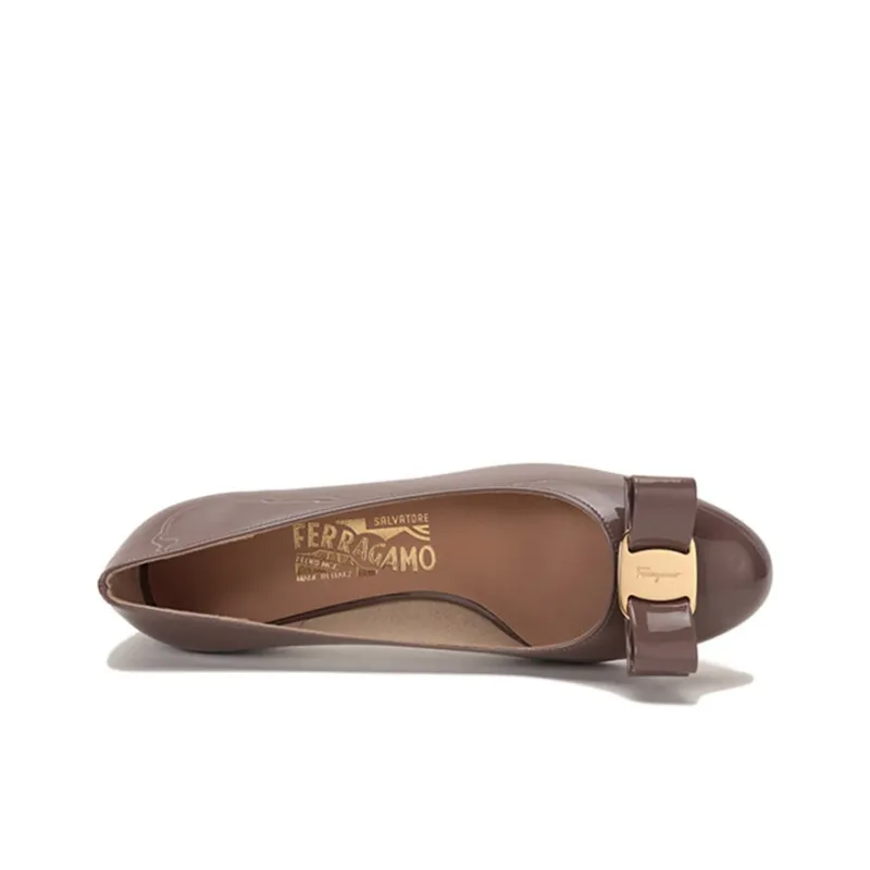 FERRAGAMO Bow-detail Block-heel Pumps-4