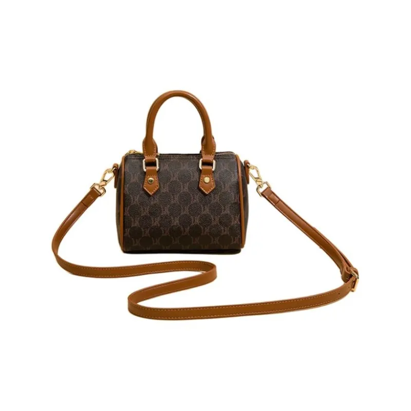 YZUE PVC Handbags Shoulder Bag Crossbody Bag Women's White Coffee Brown-3