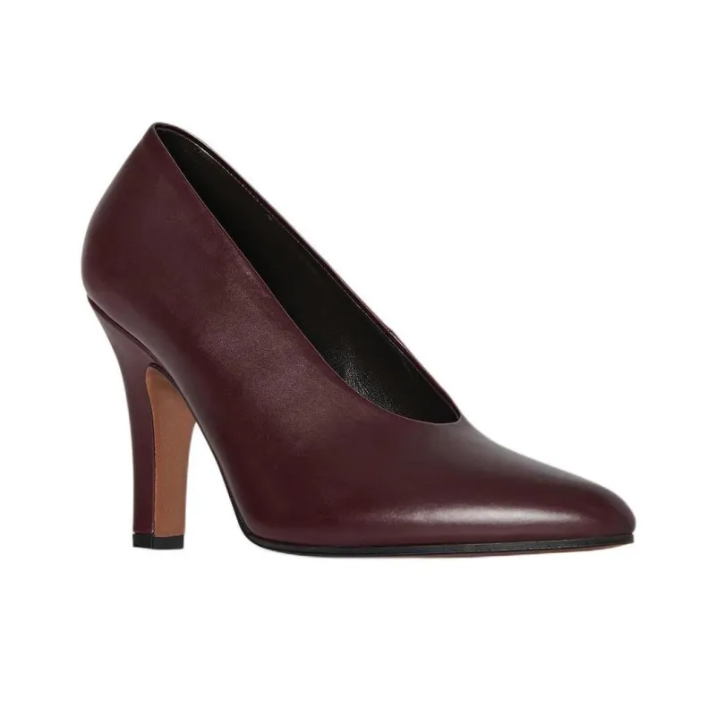 THE ROW Prudens Slim Heel High Heels 8.9cm Women's Deep Eggplant Purple-2
