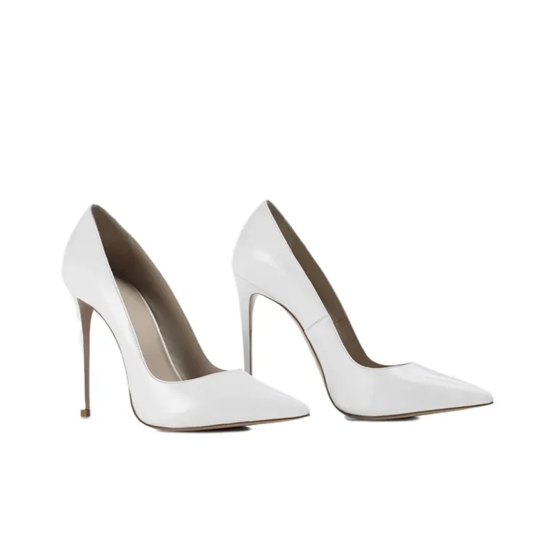Le Silla Eva Slim Heel High Heels 12cm Women's White-2