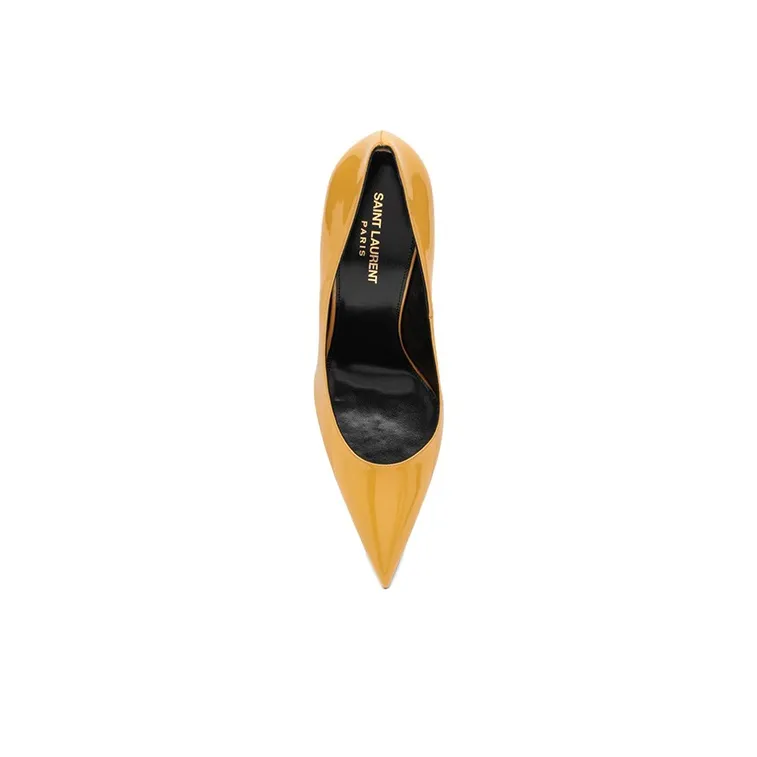 SAINT LAURENT Slim Heel High Heels 11cm Women's Yellow-3