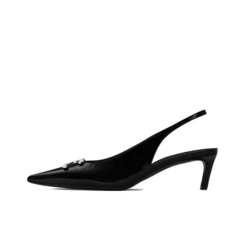 CELINE Triomphe Slim Heel High Heels 5cm Women's Black